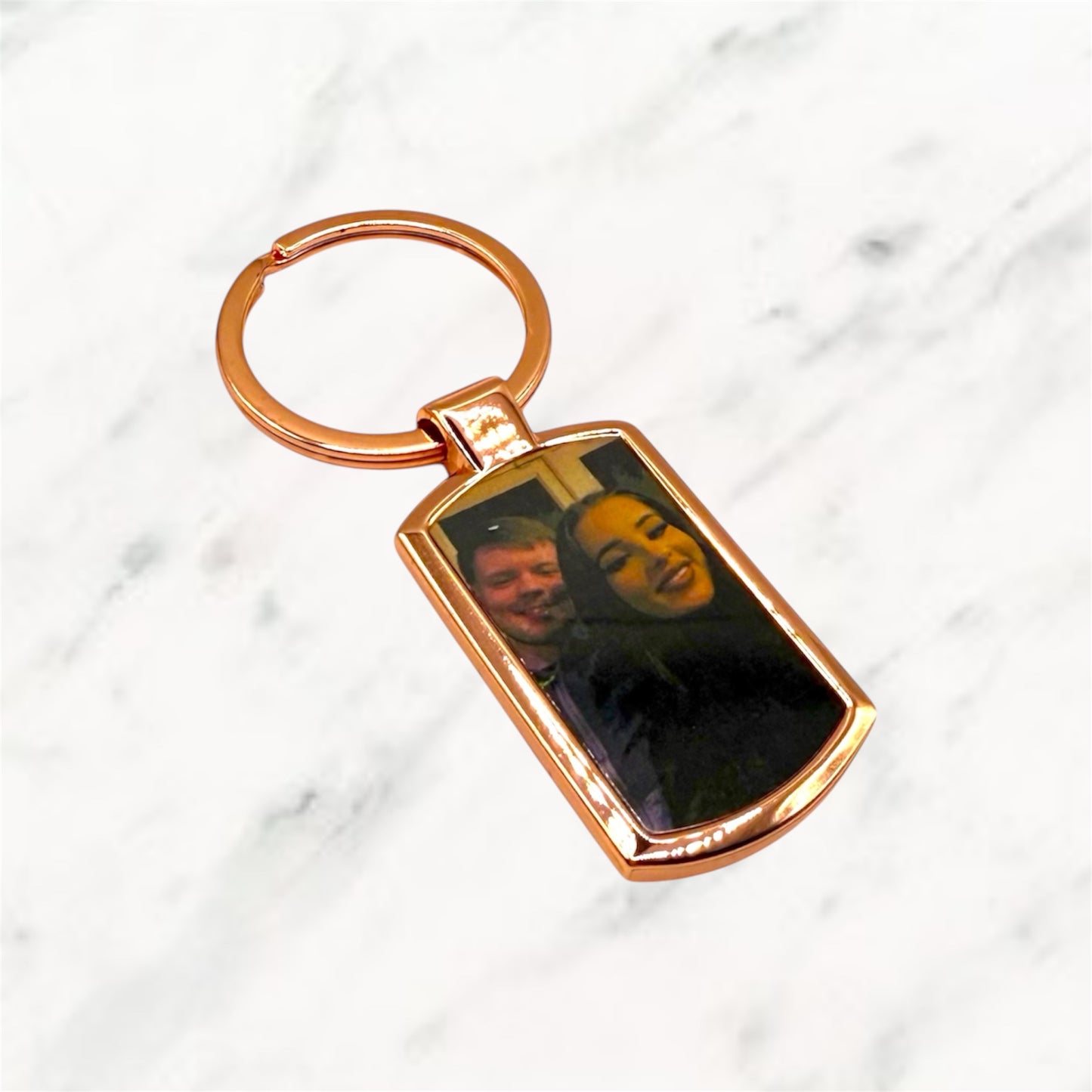 Rose Gold Oblong Keyring