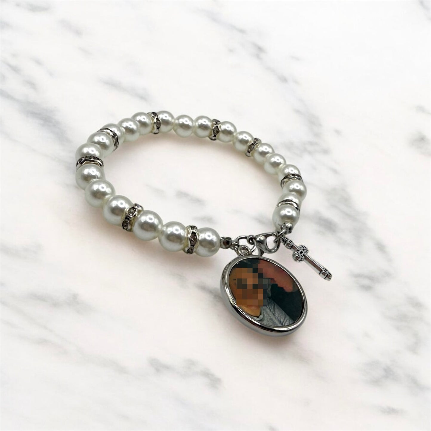 White Rosary Bracelet