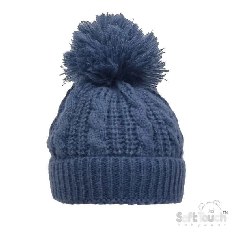 Cable Knit Pom Pom Hat
