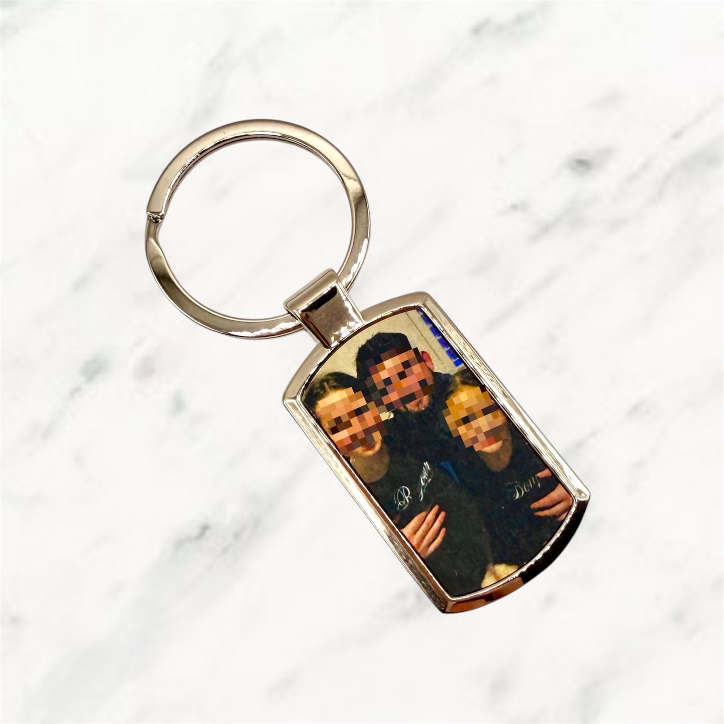 Silver Oblong Keyring