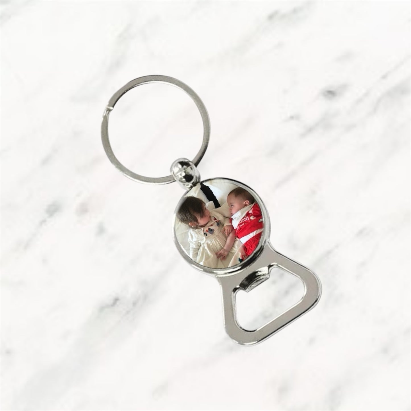 Round Bottle Opener Keyring