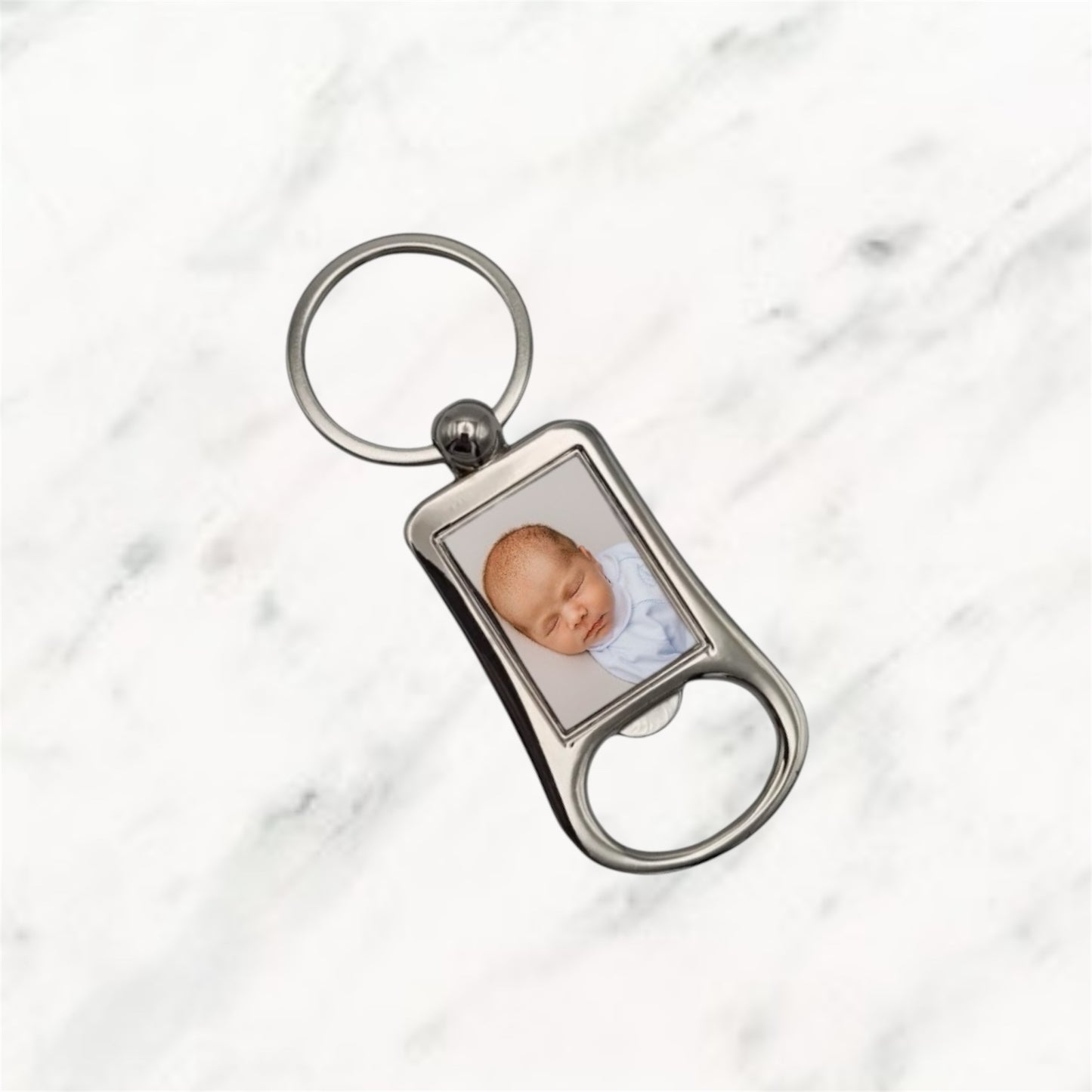 Square Bottle Opener Keyring