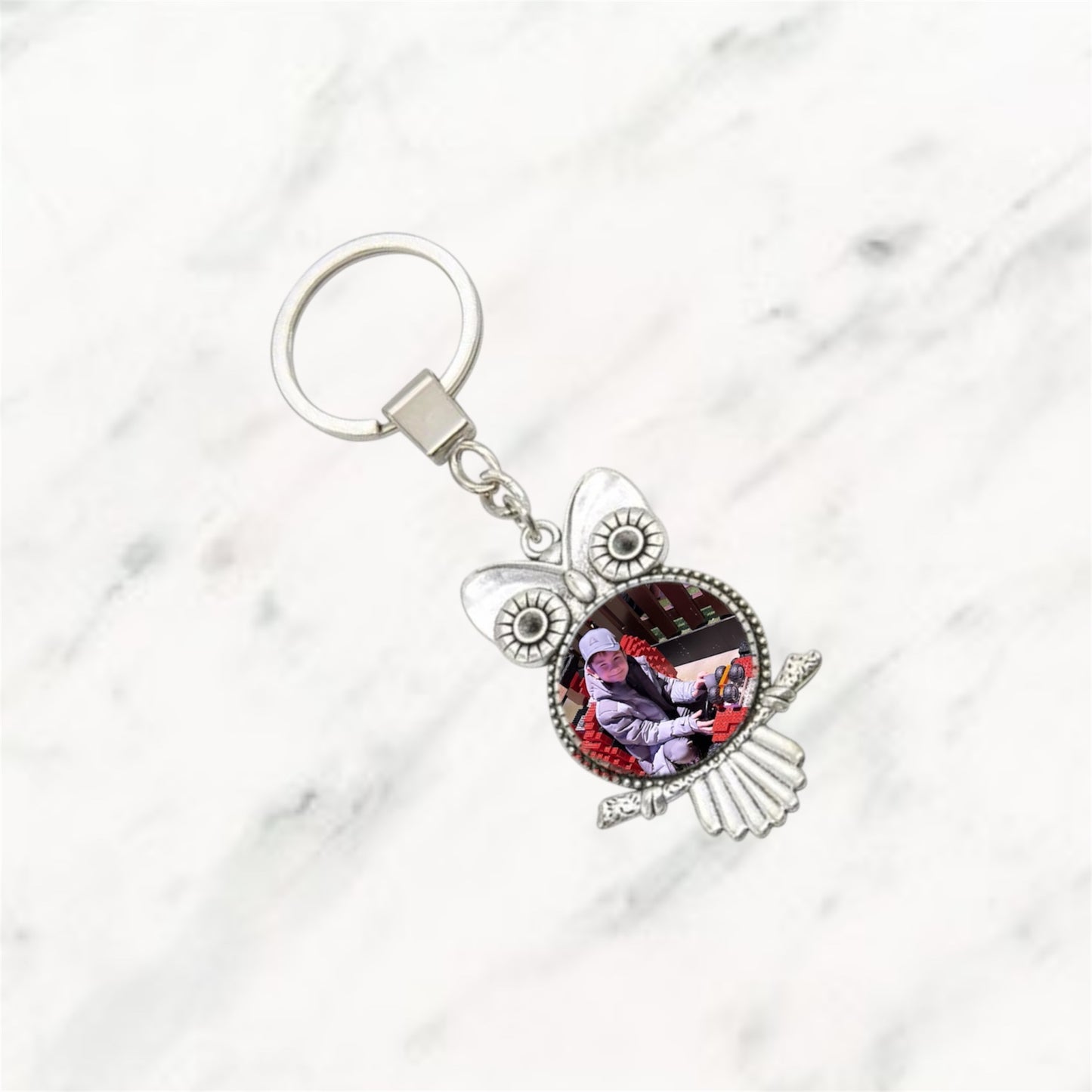 Silver Owl Keyring