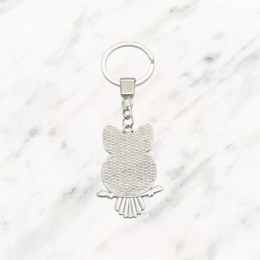 Silver Owl Keyring