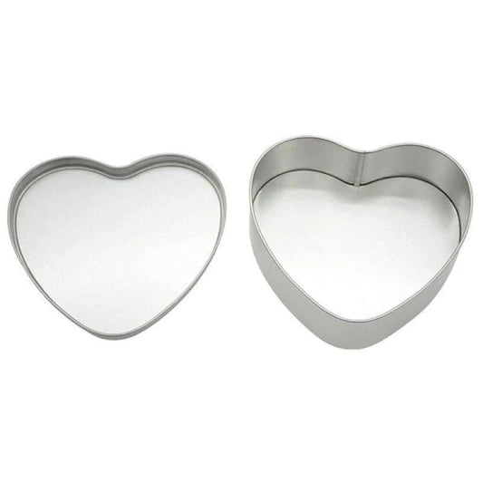 Silver Metal Heart Tin