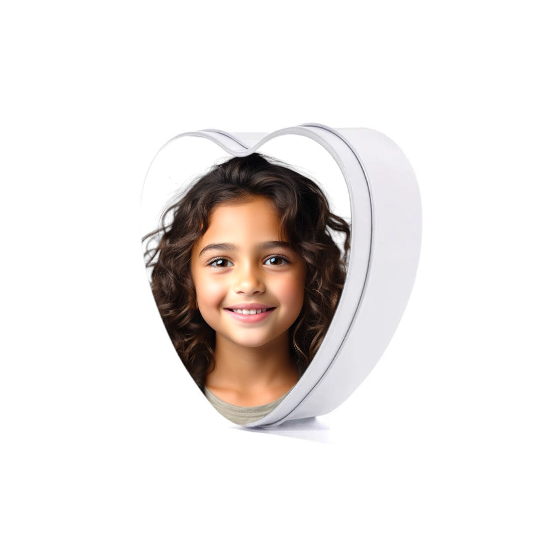 White Metal Heart Tin