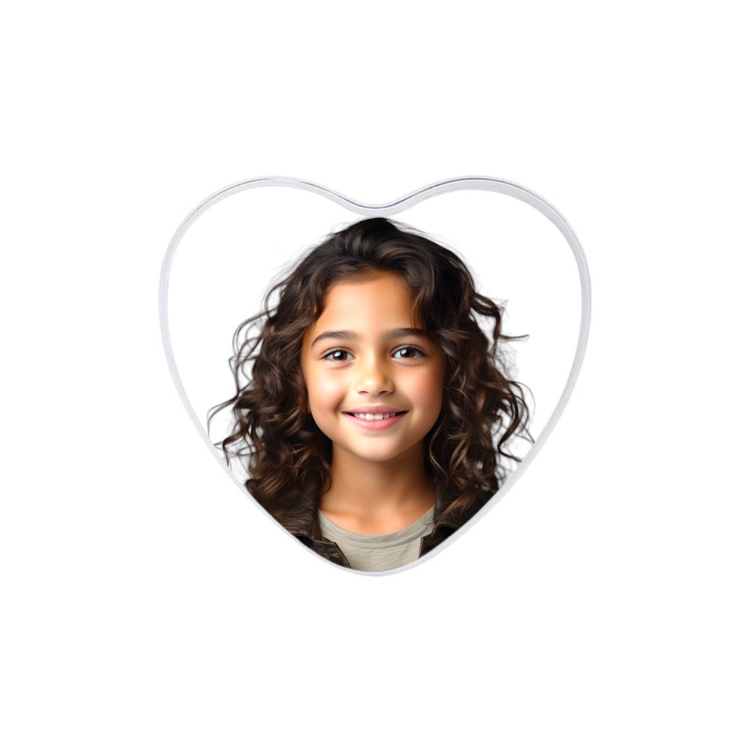 White Metal Heart Tin