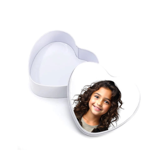 White Metal Heart Tin