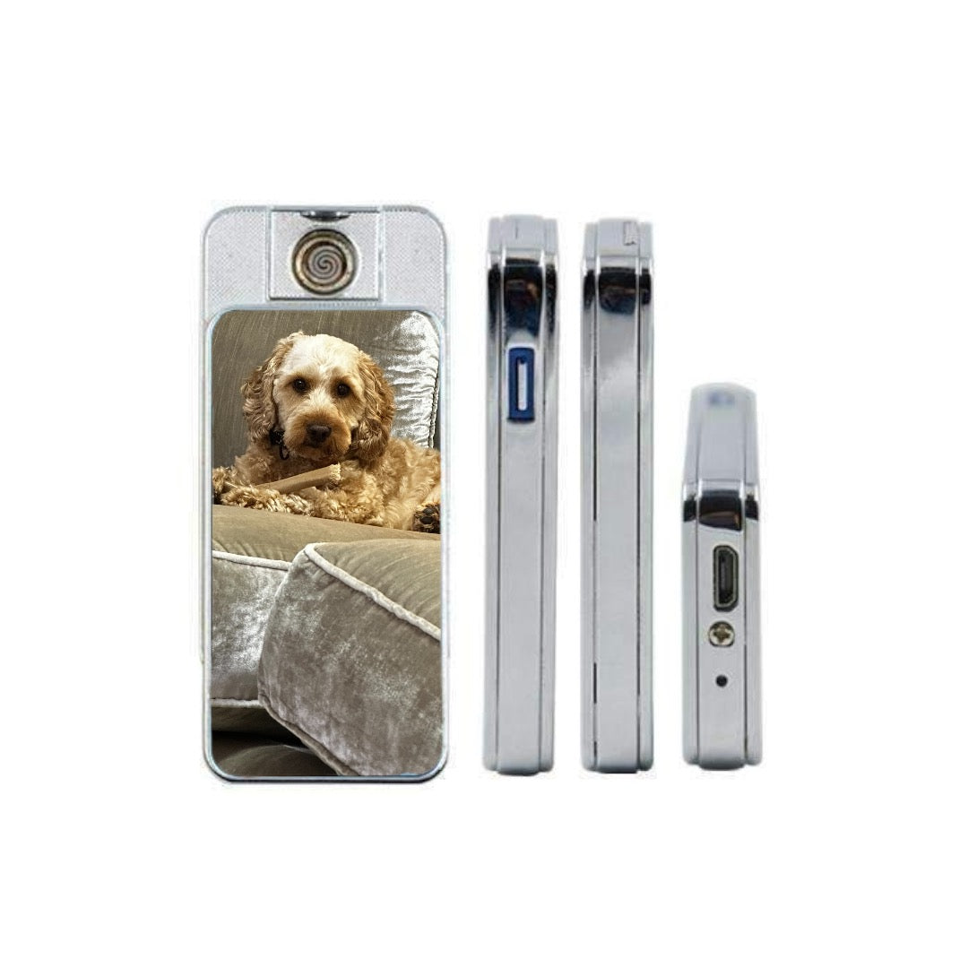 Silver Electric USB Rechargeable Lighter
