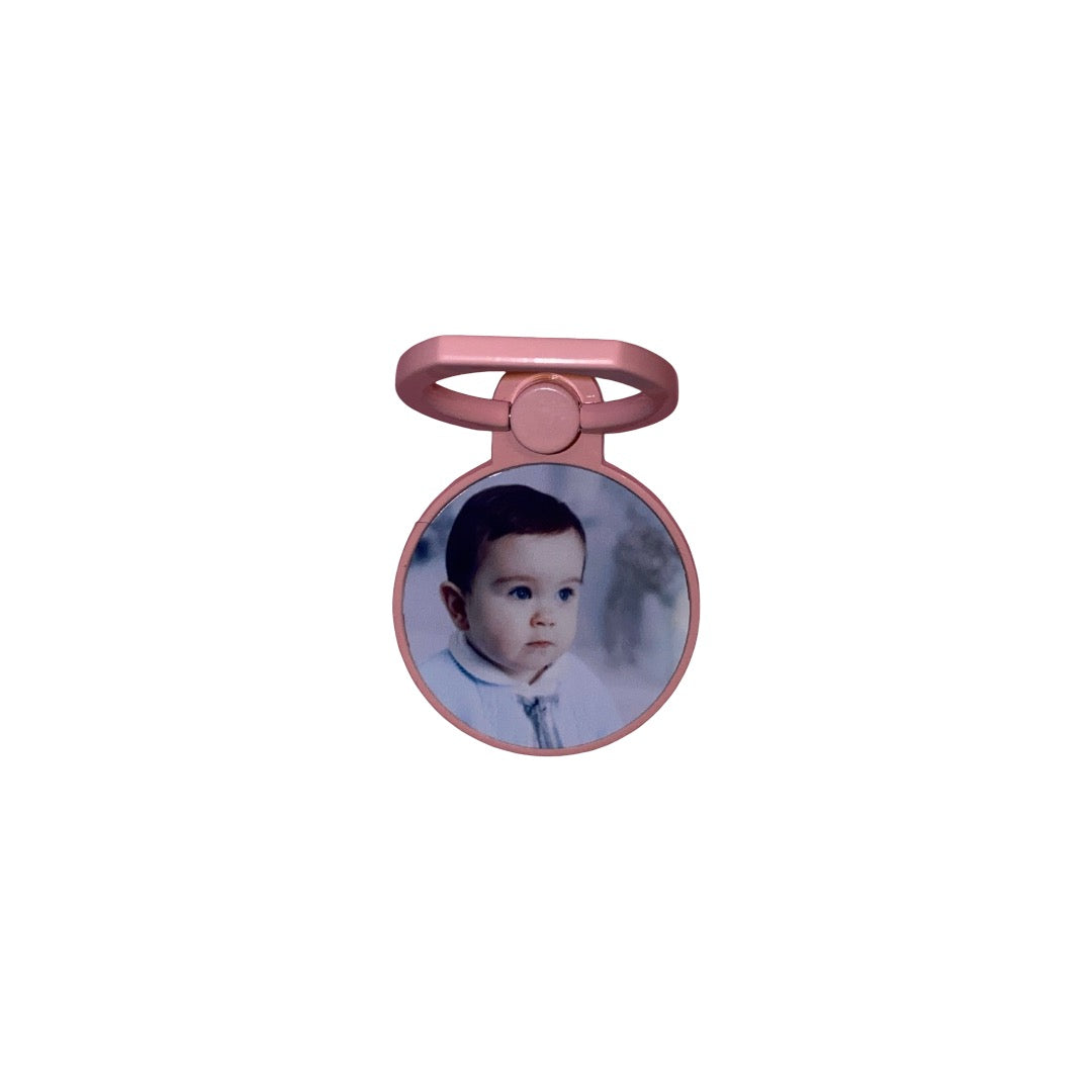 Round Pink Phone Ring Holder