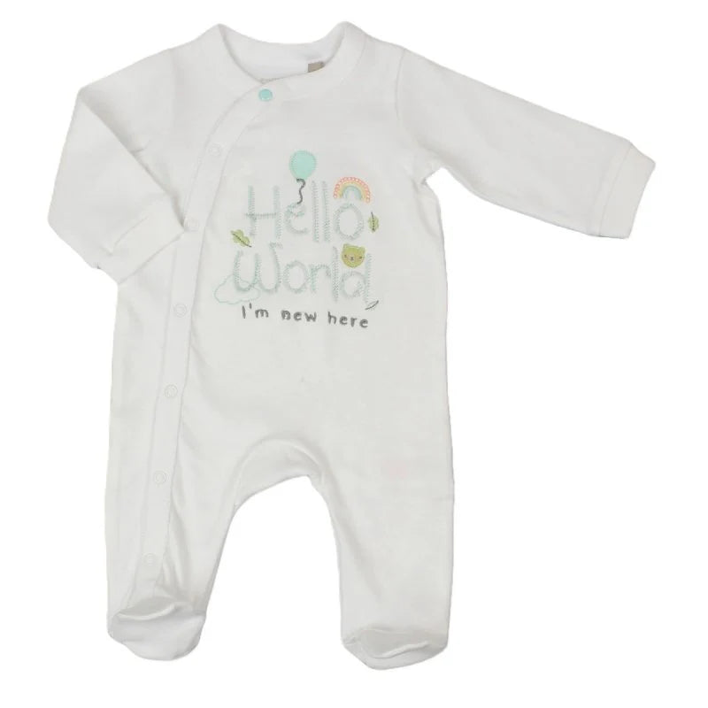 Hello World Im New Here Babygrow