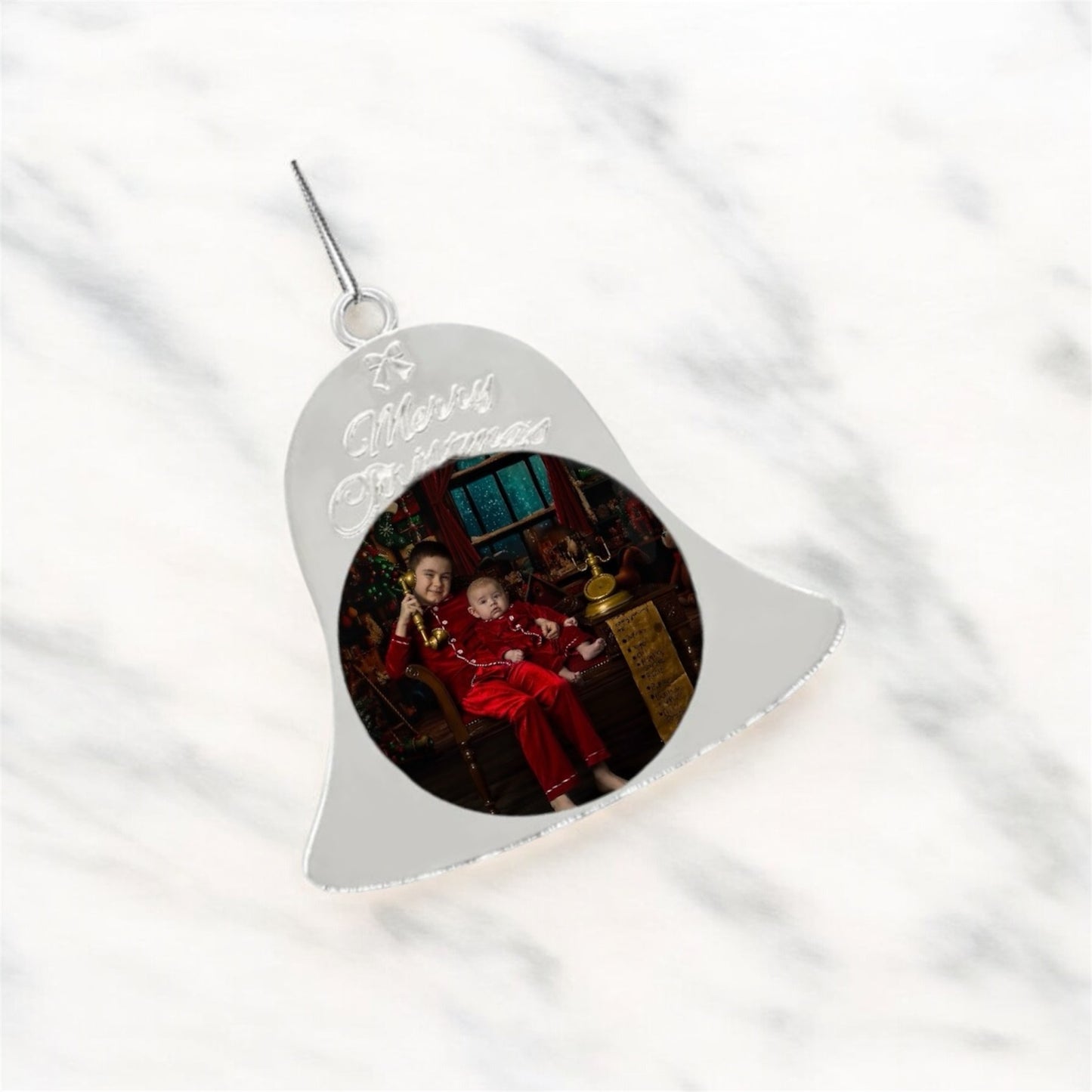 Silver Metal Christmas Bell
