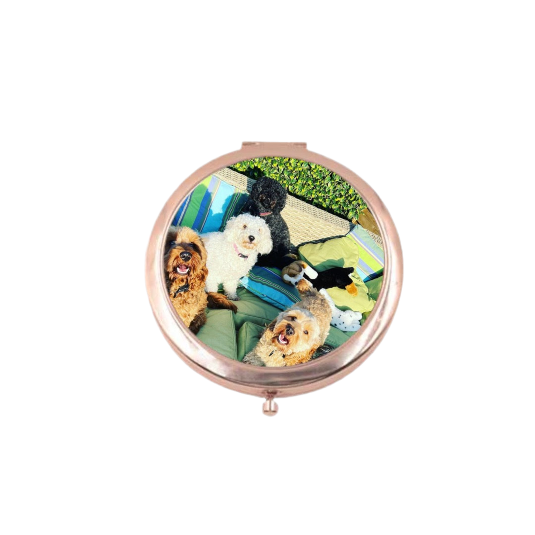 Rose Gold Round Pocket Mirror
