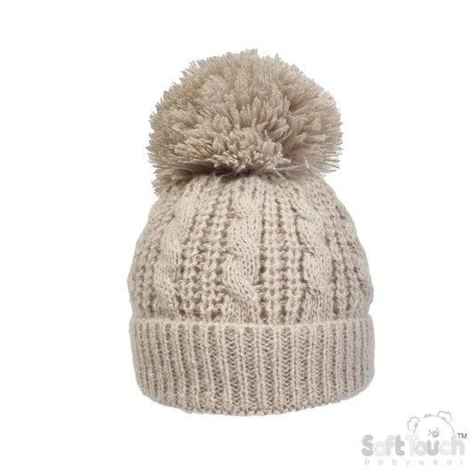 Cable Knit Pom Pom Hat