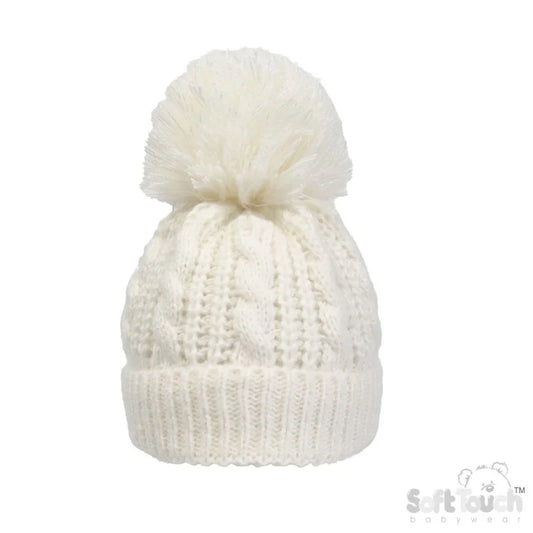 Cable Knit Pom Pom Hat