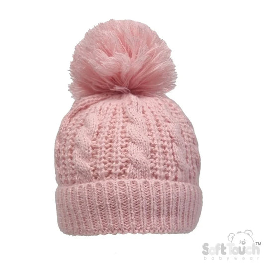 Cable Knit Pom Pom Hat