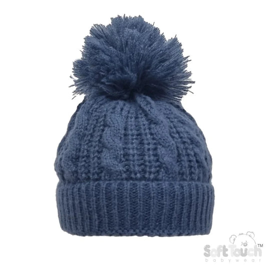 Cable Knit Pom Pom Hat