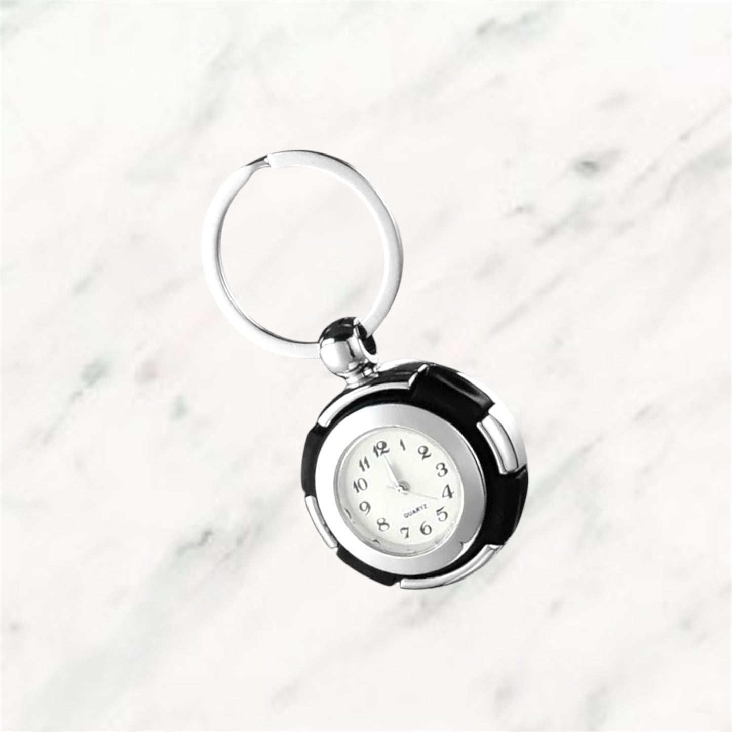 Round Clock Keyring