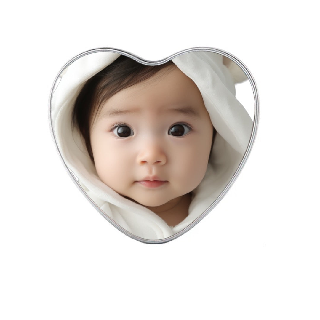 Silver Metal Heart Tin