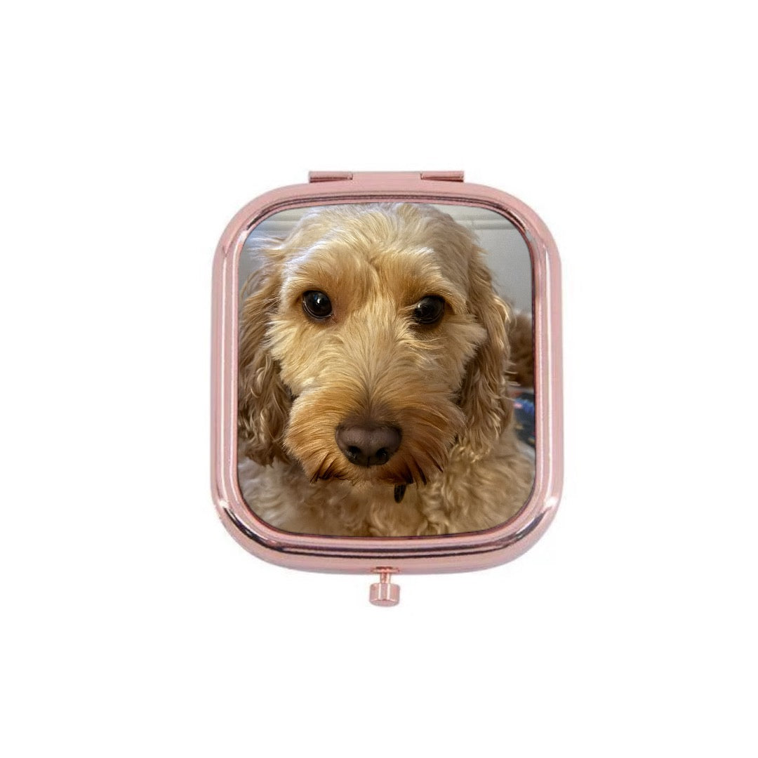 Rose Gold Square Pocket Mirror
