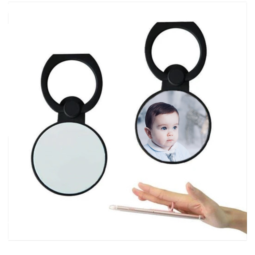 Round Black Phone Ring Holder