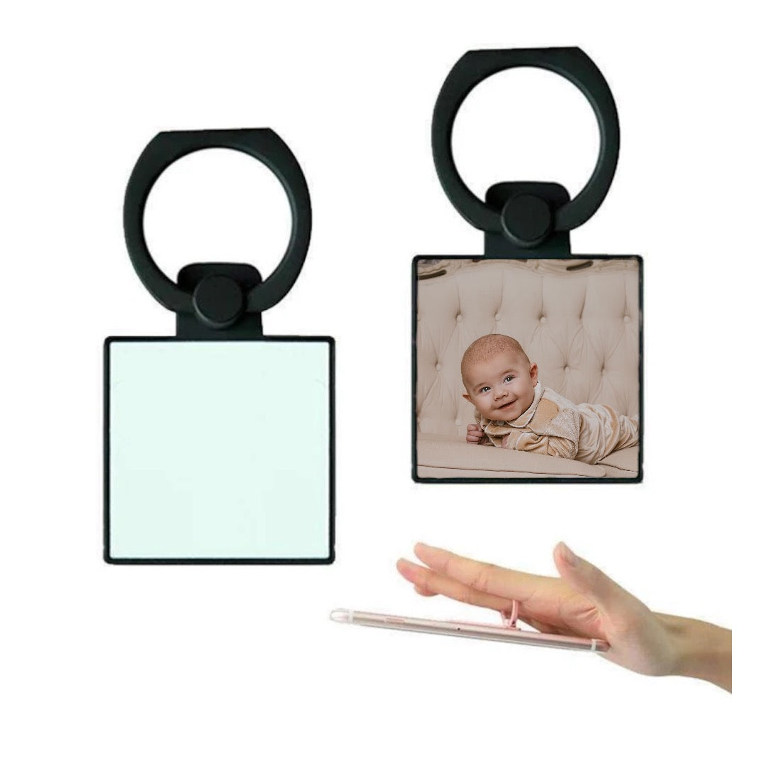 Square Black Phone Ring Holder