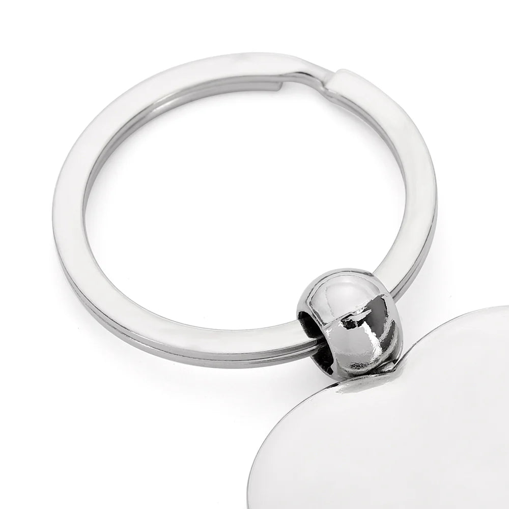 Rhinestone Heart Keyring