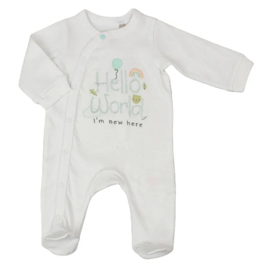 Hello World Im New Here Babygrow