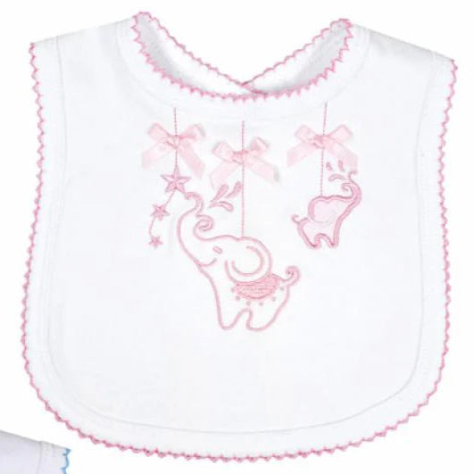 Elephant Embroidered Bib