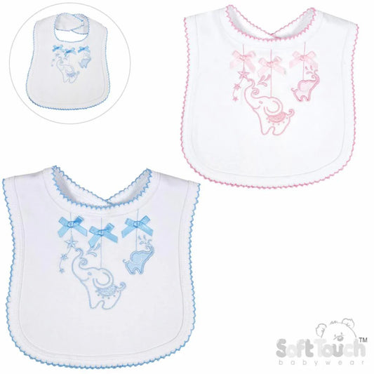 Elephant Embroidered Bib