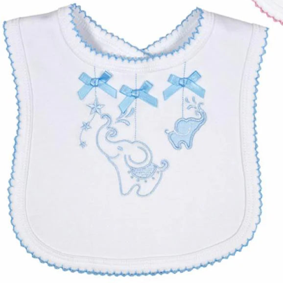 Elephant Embroidered Bib