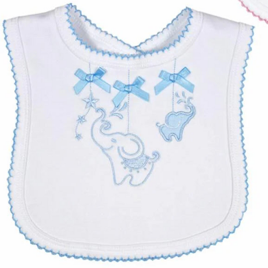 Elephant Embroidered Bib
