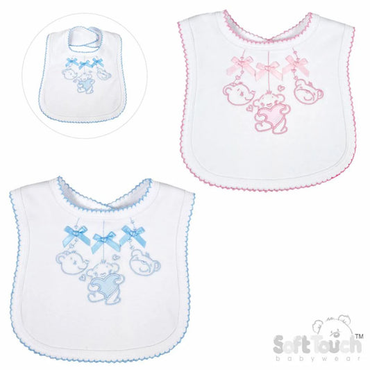 Teddy Embroidered Bib