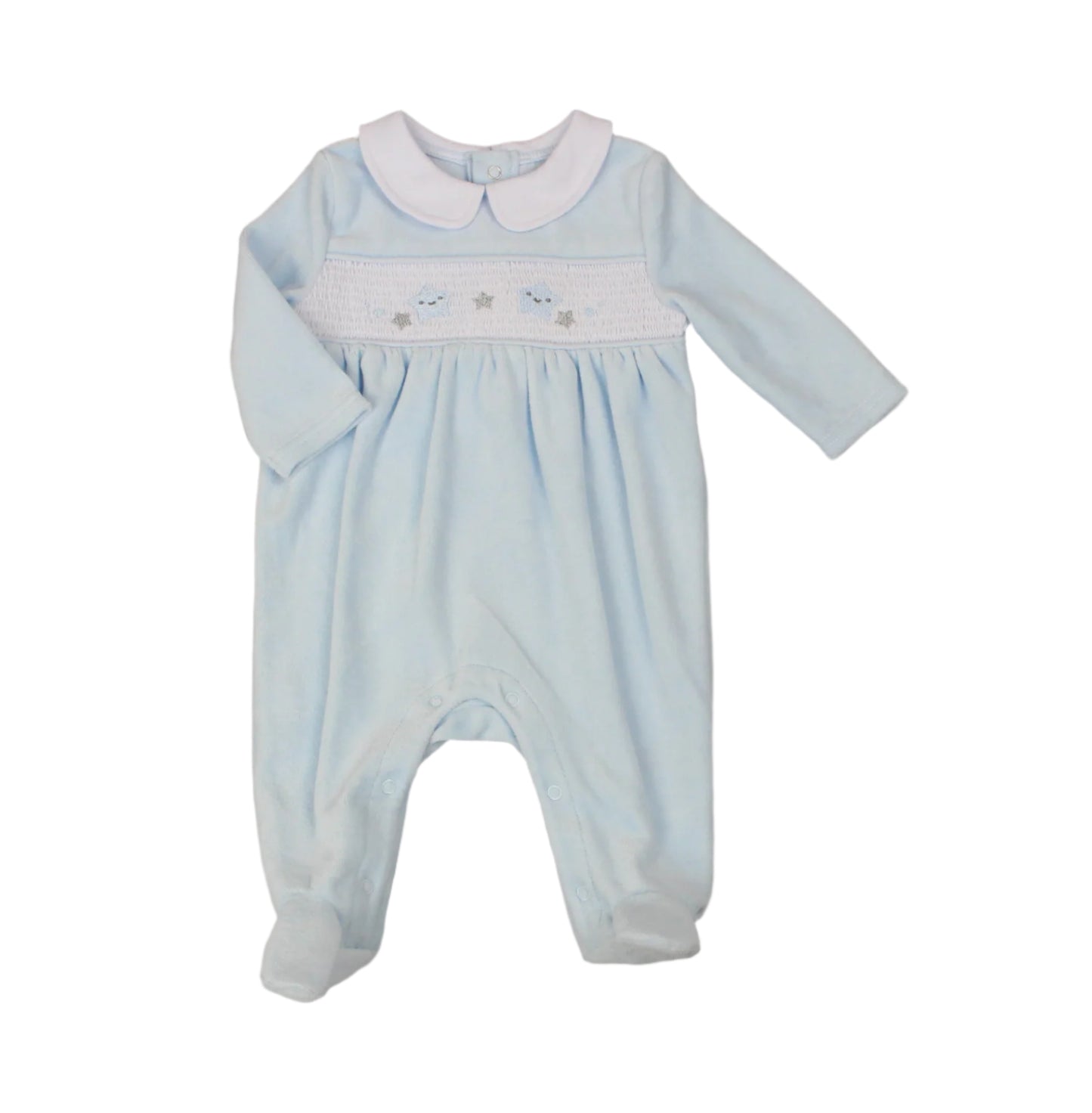 Stars Velour Babygrow